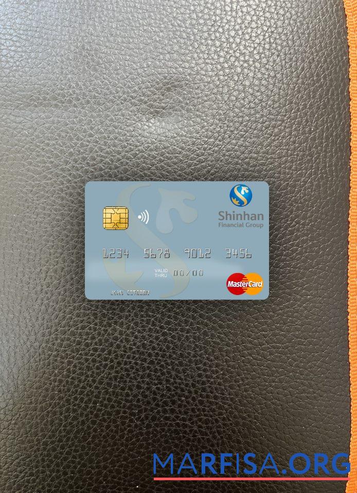 Blank South Korea Shinhan Financial Group mastercard photolook front template